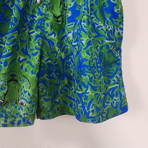 Ferdinando Fusco Mens Swimsuit Shorts Green Blue Tiger Made in Italy Small - Picture 3 of 8